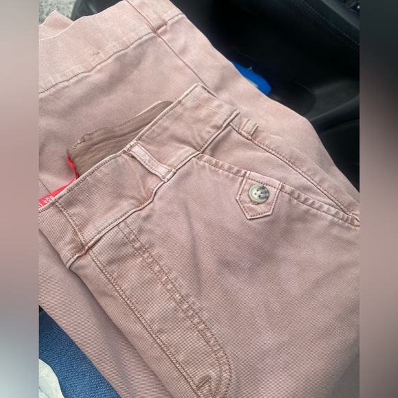 SPANX STRETCH TWILL CROPPED WIDE LEG PANT Size XS Light Cedar Color - Picture 13 of 13